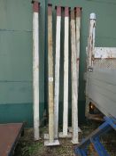 6 box section posts with base plates 3.05m x 100 x 100
