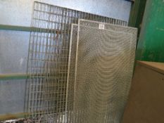 2 expanded galvanised mesh panels and 3 open grid flooring