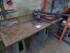 T slot blacksmiths work bench c/w leg vice & surface table