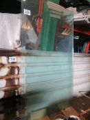 2 panes of 950cm x 1750cm (8mm) toughened glass sheets