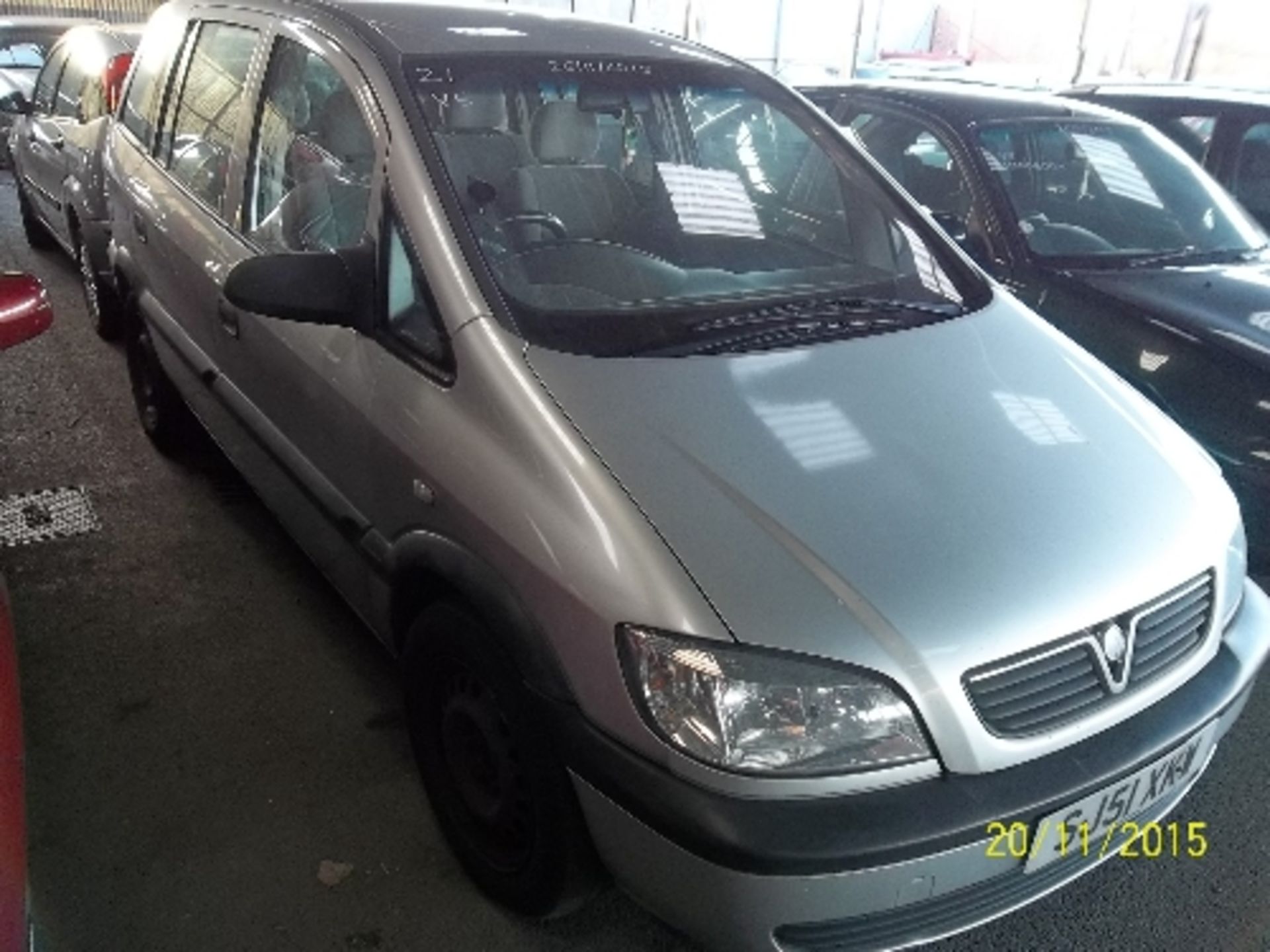 Vauxhall Zafira 16V Club - SJ51 XKW Date of registration:  01.09.2001 1598cc, petrol, manual, silver - Image 2 of 4