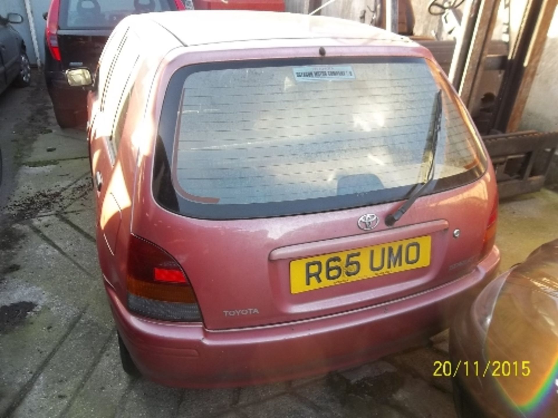 Toyota Starlet CD - R65 UMO Date of registration:  01.08.1997 1332cc, petrol, manual, red Odometer - Image 3 of 4