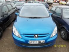 Peugeot 307 Rapier 16V – EF03 WLA
Date of registration:  28.05.2003
1587cc, petrol, manual,