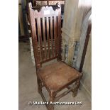 18TH CENTURY FRENCH OAK DINING CHAIR, 1100H (A/F)