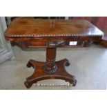 19TH CENTURY ENGLISH CARD TABLE IN WILLIAM IV STYLE