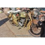 VINTAGE 1940/50S AUTOMOTO FRENCH MOTORBIKE WITH ORIGINAL COLOUR AND PATTERNATION, ENGINE HAS