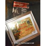 BOXING MEMORABILIA TO INCLUDE AN ORIGINAL MICHAEL SPINKS WEMBLEY POSTER 1961, A SIGNED ALAN MINTER