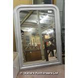 19TH CENTURY LOUIS PHILIPPE MIRROR WITH SILVERED FRAME AND ORIGINAL PLATE, 800 X 1120