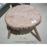 A SAWN LOG FORM SECTION COFFEE TABLE, 420H