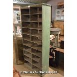 EARLY 19TH CENTURY PIGEONHOLE SHOP DISPLAY (POSSIBLY FRENCH POST OFFICE), ORIGINAL PAINT, 780 X