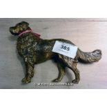 PAINTED CAST SPELTER OF A GOLDEN RETRIEVER, 260 LONG