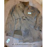 SCREEN USED MOVIE PROP COAT TO AN AMERICAN GI (AS USED IN THE 2014 MOVIE 'FURY' STARRING BRAD PITT)