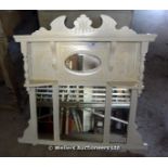 EDWARDIAN PAINTED OVERMANTEL MIRROR, 820H