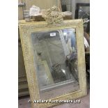 19TH CENTURY LOUIS XVI STYLE FRENCH ORNATE MIRROR WITH ORIGINAL PLATE, 770 X 1200