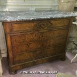 MARBLE TOPPED COMMODE/SECRETAIRE, 1280 X 580 X 990