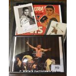 COLLECTION OF VINTAGE BOXING PHOTOGRAPHS TO INCLUDE SIGNED AMIR KHAN AND SIGNED STEVE COLLINS