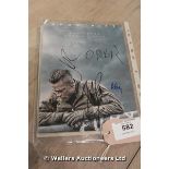 SIGNED A4 PROMOTIONAL PHOTOGRAPH FOR 'FURY' SIGNED BY LEADING TANK CREW MEMBERS AND DIRECTOR DAVID
