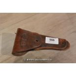 SCREEN USED COLT 45 LEATHER HOLSTER AS WORN BY ONE OF THE TANK CREW MEMBERS (AS USED IN THE 2014