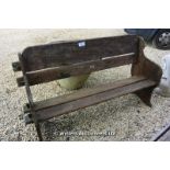 20TH CENTURY PLANKED TWO SEATER GARDEN SEAT