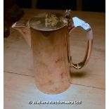 19TH CENTURY SILVER PLATED WATER JUG WITH LID ENGRAVED AS A TROPHY TO COOKHAM REGATTA 1885 WATER