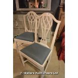 20TH CENTURY SET OF SIX SWEDISH PAINTED GUSTAVIAN CHAIRS WITH DROP-IN SEATS