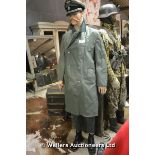 SCREEN USED SS OFFICERS LEATHER EFFECT RAINCOAT (AS USED IN THE 2014 MOVIE 'FURY' STARRING BRAD