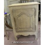 19TH CENTURY LOUIS XV BLEACHED OAK SINGLE DOOR CABINET, 700 X 510 X 960