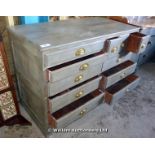 20TH CENTURY SHOP FITTING CABINET OF 13 DRAWERS, LATER PAINTED, 1220 X 600 X 920