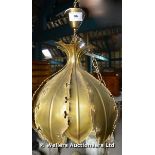 20TH CENTURY BRASS HANGING LANTERN