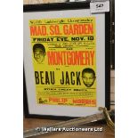 A BOXING POSTER 'BOB MONTGOMERY VS BEAU JACK'