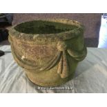 COMPOSITION STONE PLANTER WITH SWAG MOTIF (ONE OF A PAIR), 400 X 320