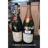 TWO VINTAGE EMPTY CHAMPAGNE BOTTLES, ONE MOET 1955
