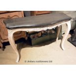 EARLY 20TH CENTURY LOUIS XV STYLE CONSOLE TABLE ON CABRIOLE LEGS, 980 X 380 X 730