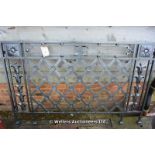 19TH CENTURY POWDER COATED METALWORK BALCONY PANEL, 1550 X 970