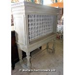 19TH CENTURY FRENCH PAINTED WINE RACK CABINET ON ADAPTED BASE, 1450 X 520 X 1500