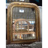 19TH CENTURY FRENCH PLASTER AND GILT MIRROR, 480 X 600