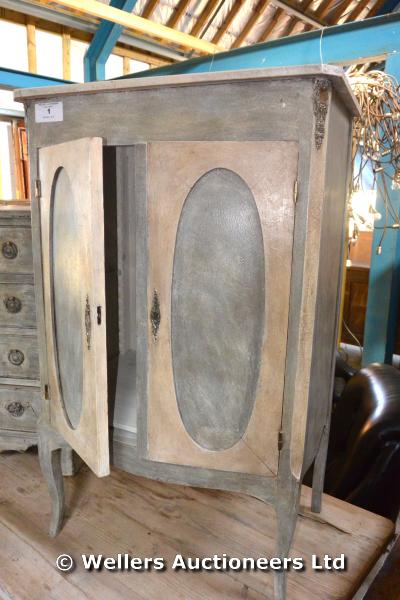 20TH CENTURY LOUIS XIV STYLE PAINTED CABINET, 600 X 400 X 970