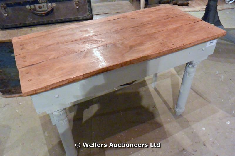 ELM TOPPED CONSOLE TABLE MADE FROM 19TH CENTURY ELEMENTS, 1000 X 480 X 680