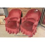 PAIR OF LOUIS PHILIPPE UPHOLSTERED SALON CHAIRS