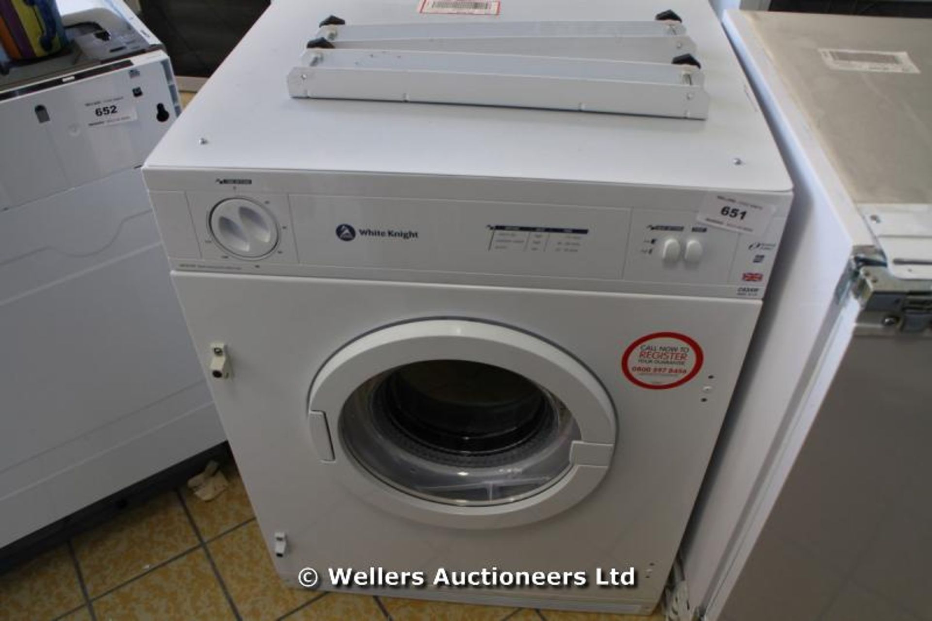 *WHITE KNIGHT C43AW INTEGRATED TUMBLE DRYER / GRADE: RETAIL RETURN (DC5) {#4084(48100776) - Image 2 of 2