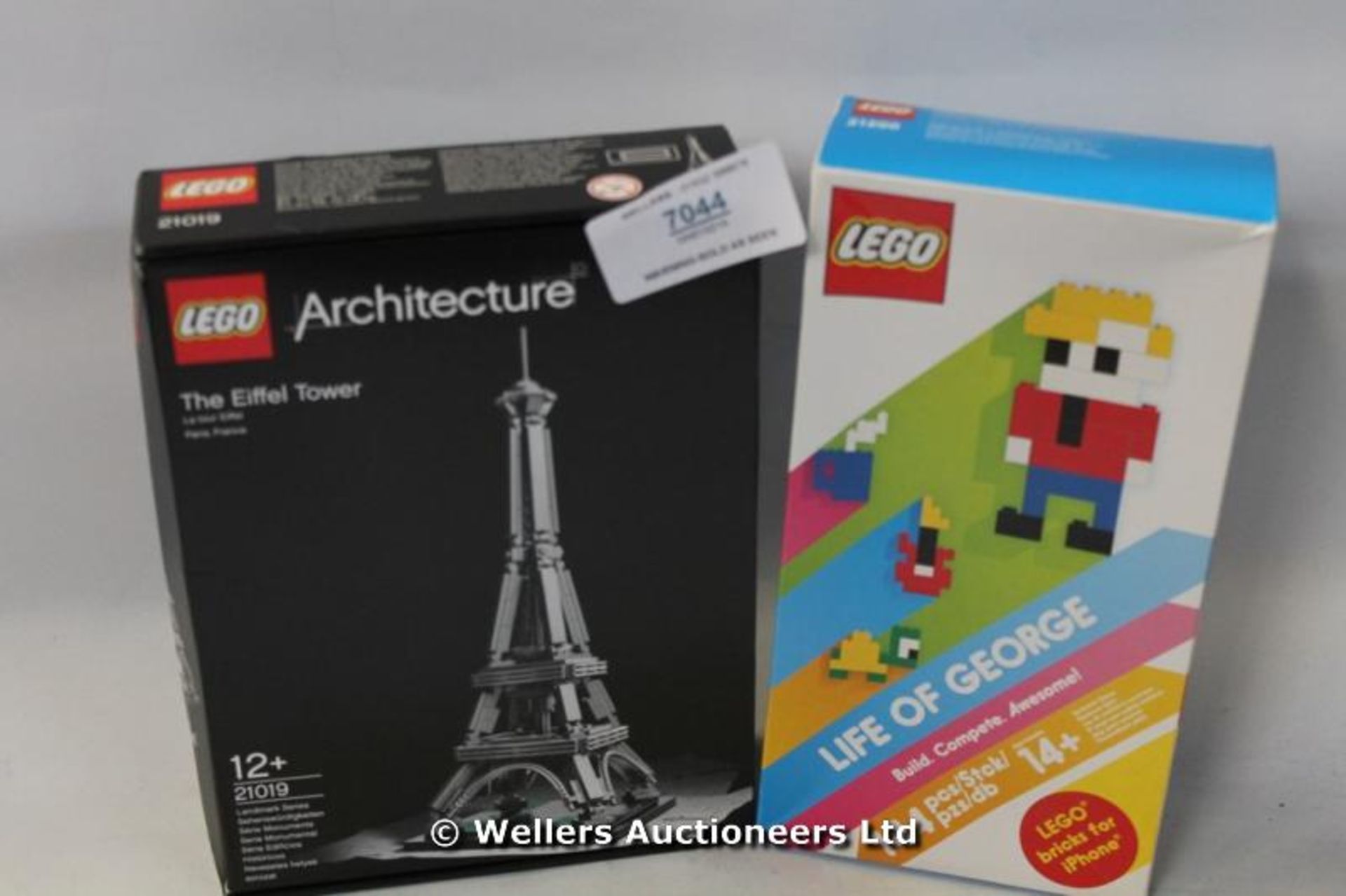 *X2 LEGO SETS INC ARCHITECTURE THE EIFFEL TOWER 21019, LIFE OF GEORGE / GRADE: UNCLAIMED