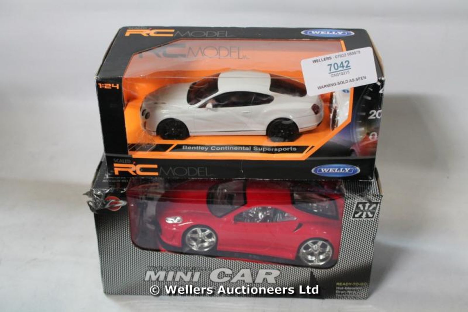 *X2 RADIO CONTROL CARS INC WELLY RC MODEL BENTLEY CONTINENTAL SUPERSPORTS1:24, MINI CAR 688-01KB 1: