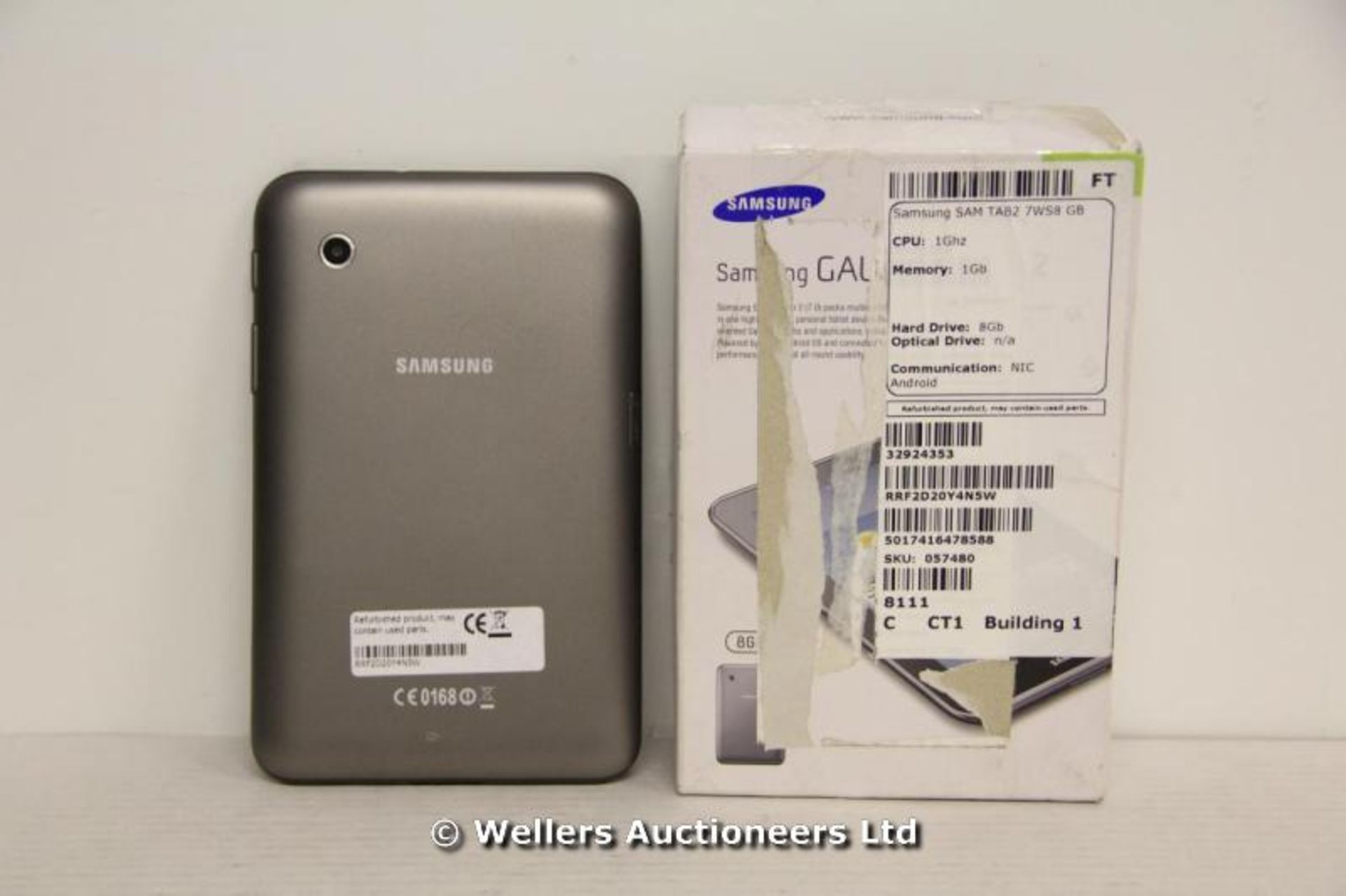 *"SAMSUNG TAB 2 7" BLACK / 1GHZ PROCESSOR / RAM 1GB / 8GB HDD / ANDROID O/S / WITH BATTERY / WITHOUT - Image 2 of 2