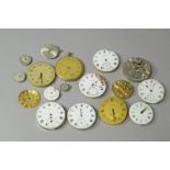 *Selection of pocket watch movements, including Benson and Doxa, for parts only, a/f (Lot subject to