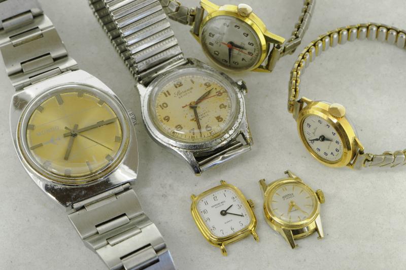 Selection of six wristwatches, including a ladies' gold plated Raymond Weil and  two Roamer watches,