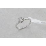 Single stone diamond ring, round brilliant cut diamond weighing an estimated 0.10ct, mounted in 18ct