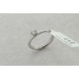 Single stone diamond ring, round brilliant cut diamond weighing an estimated 0.20ct, mounted in