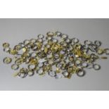 Eighty-five assorted titanium rings, some diamond set