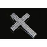 Diamond set cross, set throughout with round brilliant cut diamonds weighing an estimated total of