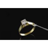 Single stone diamond ring, round brilliant cut diamond weighing an estimated 0.30ct, mounted in 18ct